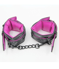 B-HAN23 Hot Pink & Black Padded Cuffs