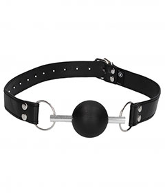 B+W - Solid Ball Gag Leather Straps