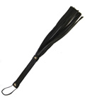 WHI036  Black Satin Flogger