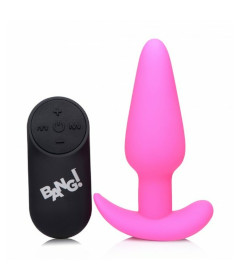 BANG! Vibrating Butt Plug With RC - Pink