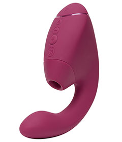 Womanizer Next Duo Air Pulse Rabbit Vibrator - Dusky Pink