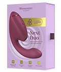 Womanizer Next Duo Air Pulse Rabbit Vibrator - Dusky Pink