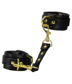 HAN047BLK Black Gold Cuffs
