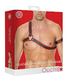 Gladiator Harness With Armband OS Red