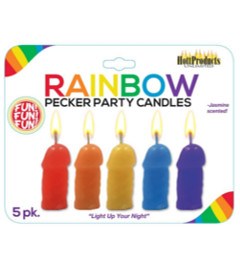 Rainbow Pecker Party Candle