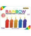 Rainbow Pecker Party Candle