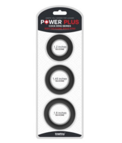 Power Plus Soft Silicone Snug Rings Blk
