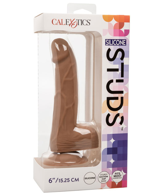 Silicone Studs - 6 Inch Brown