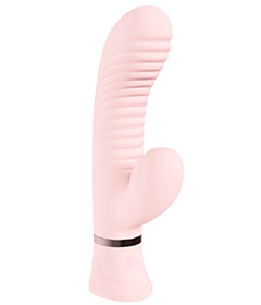 Loveline Mystique 10 Function Ribbed Rabbit - Pink