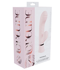 Loveline Mystique 10 Function Ribbed Rabbit - Pink
