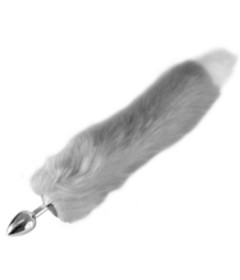 FOX002GRY Foxtail Grey with White Tip