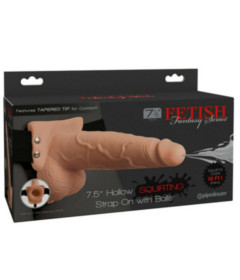 FF 7.5in Hollow Squirting Strap-On