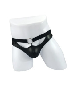 LIL561 LeatherLook Jock Strap 1Ring L XL