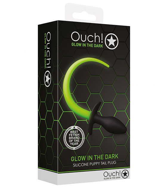 Ouch - Puppy Tail plug Glow In Dark