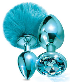 NIXIE Metal Butt Plug Set Blue Metallic