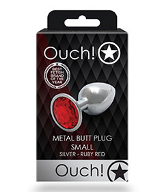 Ouch  Red Gem Metal Plug Small