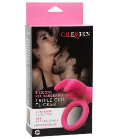 Silicone Rechargeable Triple Clit Flicker