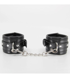 B-HAN17 Black Wrist Cuff with Diamantes