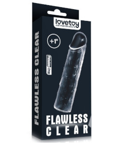 Flawless Clear Penis Sleeve Add 1Inch