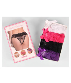 FP5178 Open Crotch Lace Panty 4pk Medium