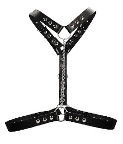 Twisted Bit Leather Harness OS Black