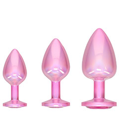 Ouch! Paris Collection - Metal Anal Plug Set - Pink