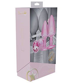 Ouch! Paris Collection - Metal Anal Plug Set - Pink