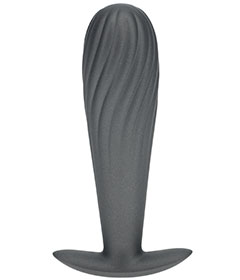 Ouch - Ribbed Anal Plug Gun Metal