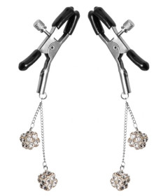 Ornament Adjustable Nipple Clamps w  Jewel Accents