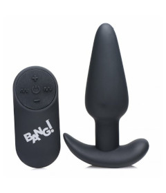 BANG! Vibrating Butt Plug With RC -Black