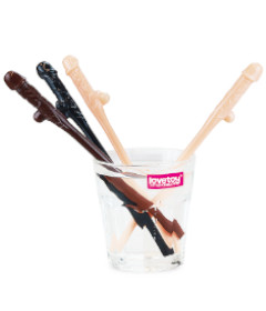 Willy Straws 9pk White Brown Black