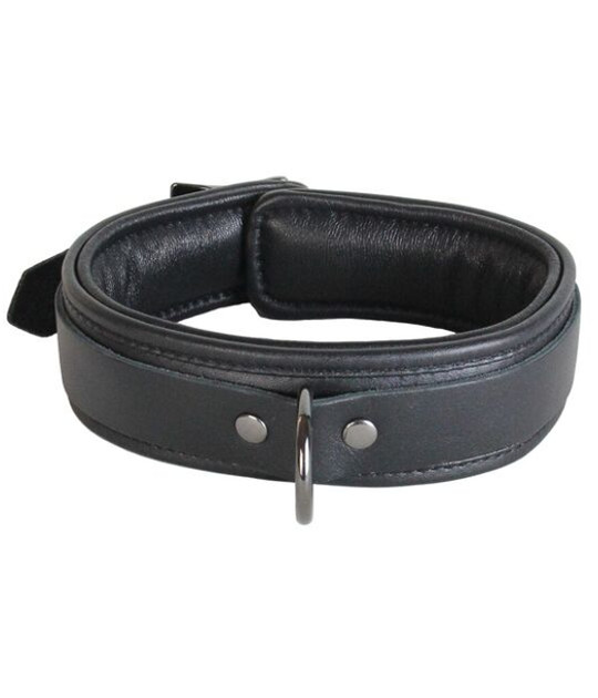 Leather Collar with Pewter Hardware