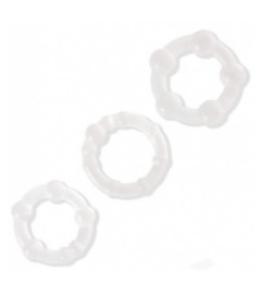 Power Plus Triple Beaded Ring Set 3pk