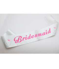 SAS003 Bridesmaid Sash Silver