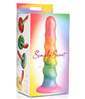 Simply Sweet 65 Zigzag Rainbow Dildo
