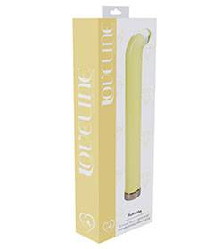 Loveline Aurora G-Spot Glass Vibrator - Yellow