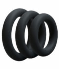 RIN027BLK 3 Pack Silicone Cock Ring Black