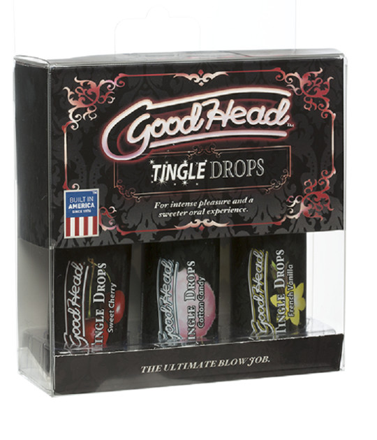 GoodHead Tingle Drops 3Pk Vanilla, Cotton Candy & Cherry