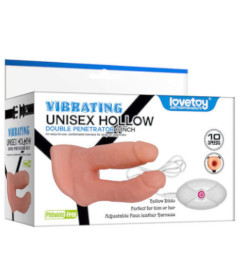 Vibrating Hollow Double Strap On