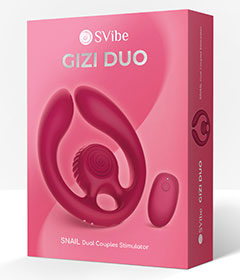 SVibe Snail GIZI Duo Couples Stimulator - Burgundy