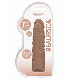 Real Rock 7in Penis Sleeve Tan