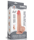 Lovetoy 8inch Sliding Skin Dual Layer Dong Balls Flesh