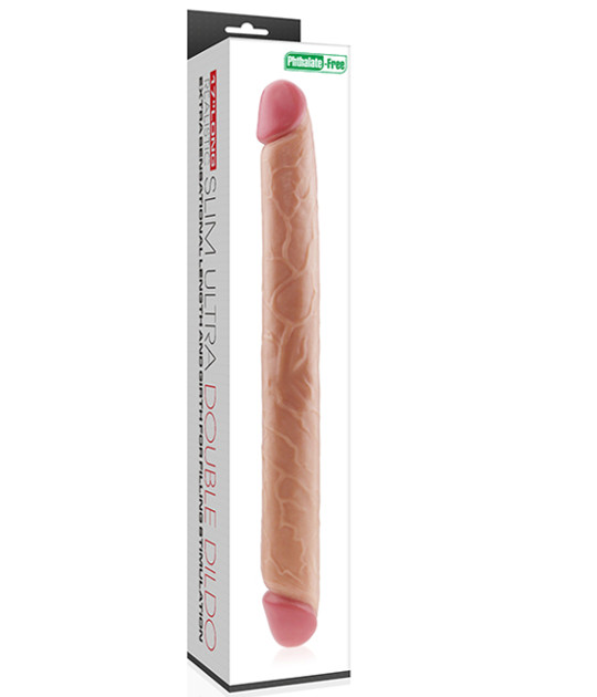 Realistic Slim Ultra Double Dildo Flesh