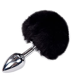 Alive  Metal Fluffy Plug Black S