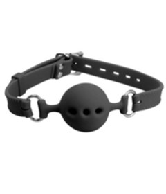 GAG011 Silicone Breathable Gag Black Large