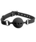 GAG011 Silicone Breathable Gag Black Large