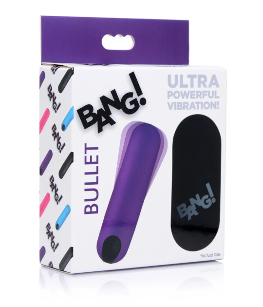 BANG! Vibrating Bullet With RC - Purple