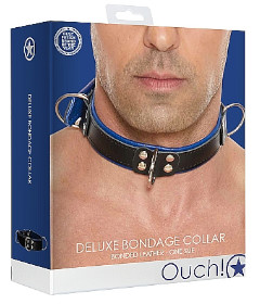 Deluxe Bondage Collar OS Blue