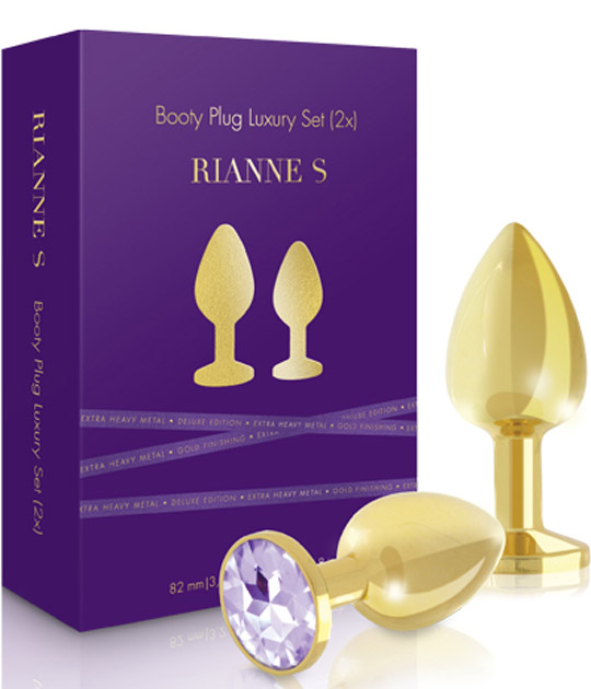 Rianne S Booty Plug Luxury Set x2 Gold
