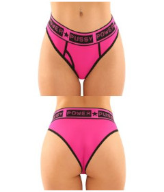 PUSSY POWER BRIEF & THONG 2PK L XL